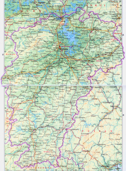 Jiangxi Province Tourist Map