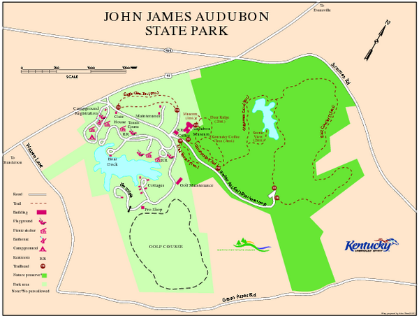 John James Audubon State Park Map