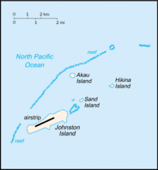 Johnston Atoll Island Tourist Map