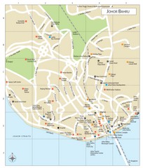 Johor Bahru Tourist Map