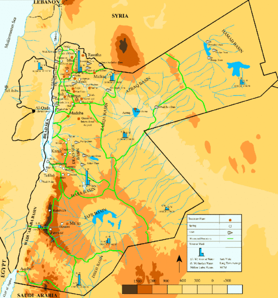 Jordan Water resources Map