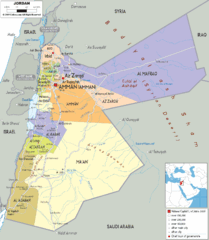 Jordan political Map