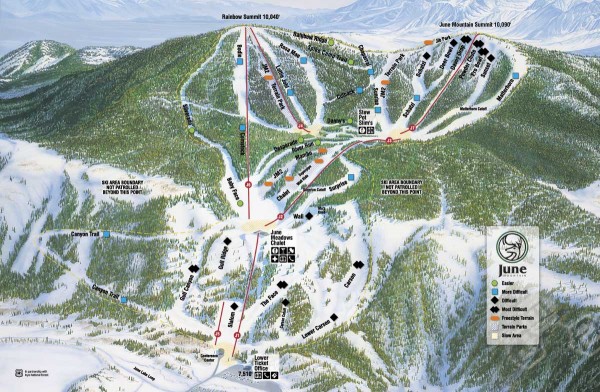 June Mountain Ski Trail Map