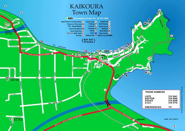 Kaikoura Town Map