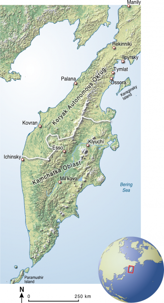 Kamchatka Peninsula map