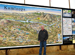 Kamloops tourist info map by Jean-Louis Rheault