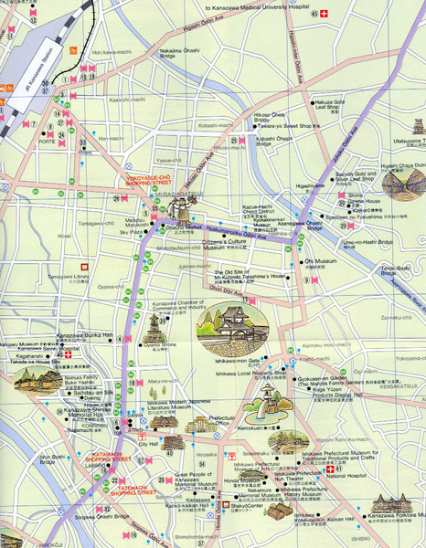 Kanazawa Tourist Map