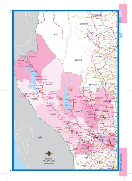 Kanchanaburi, Thailand Map