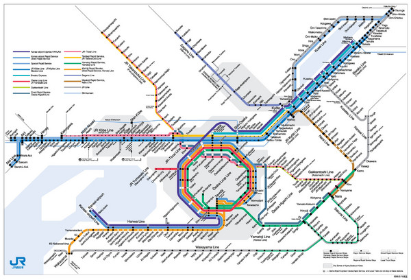 Kansai Regional Subway Map