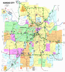 Kansas City, Missouri City Map