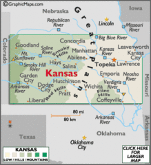 Kansas Elevations Map