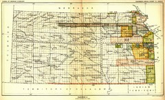 Kansas Native American Territories 1866-1867 Map