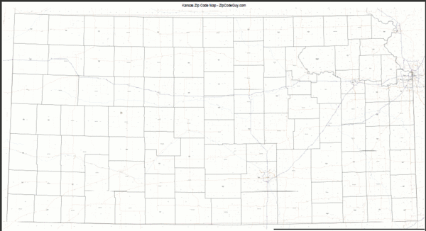 Kansas Zip Code Map