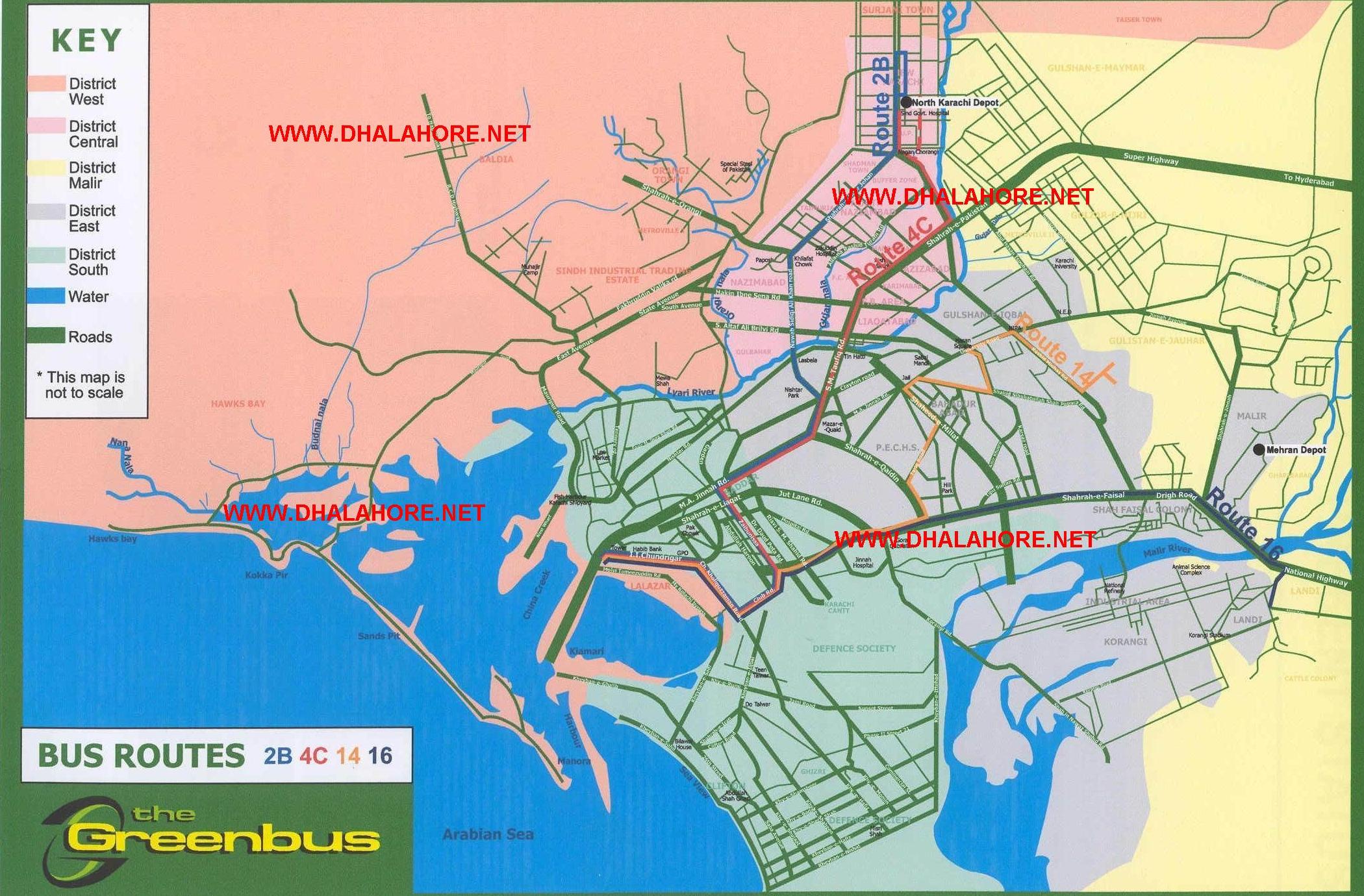 Karachi Bus Route Map - karachi * mappery.