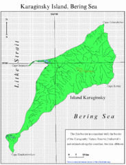 Karaginski Island Map