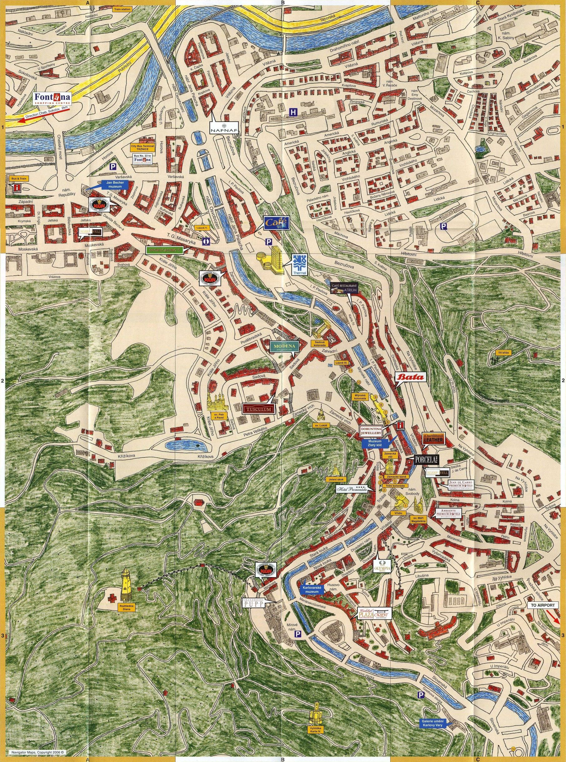 Karlovy Vary Czech Republic Map