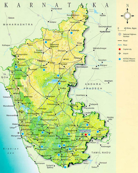 Karnataka Tourist Map