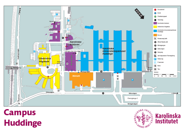 Karolinska Institute Karta Huddinge Campus Map