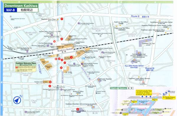 Kashiwa Tourist Map