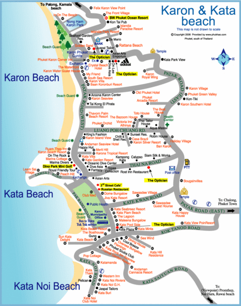 Kata Beach Tourist Map