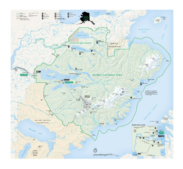 Katmai National Park & Preserve Official Park Map