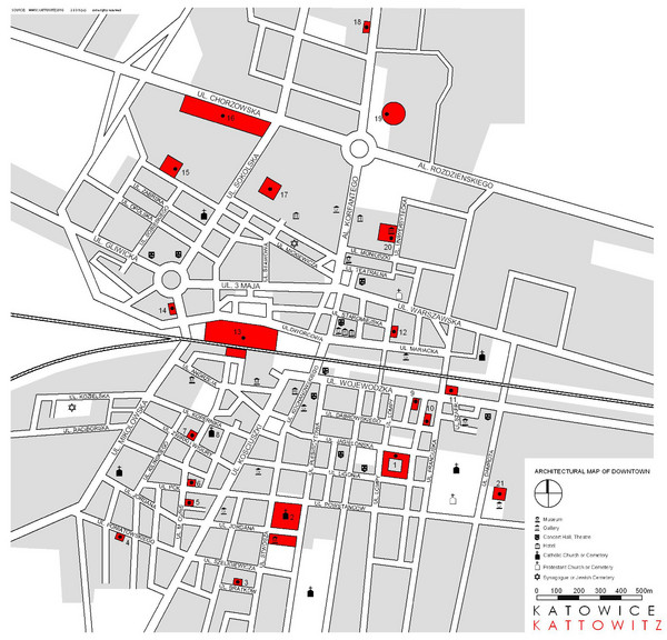 Kattowitz Tourist Map