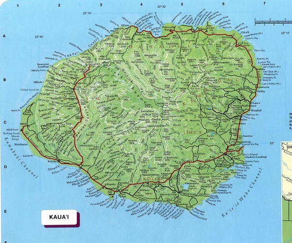Kauai Map Kauai Hawaii Mappery