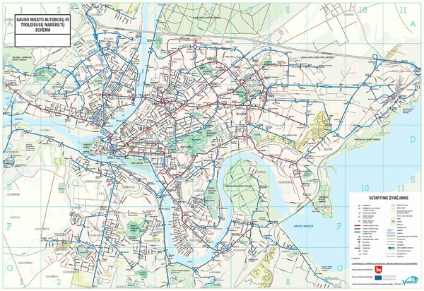 Kaunas City Map