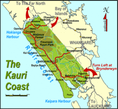 Kauri Coast Map
