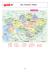 Kazakhstan Regional Map