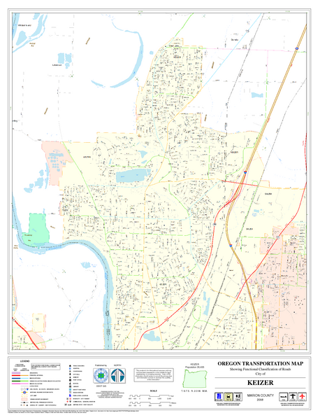 Keizer Oregon Road Map