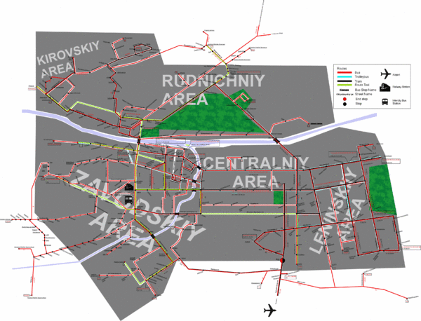 Kemerovo Transport Map