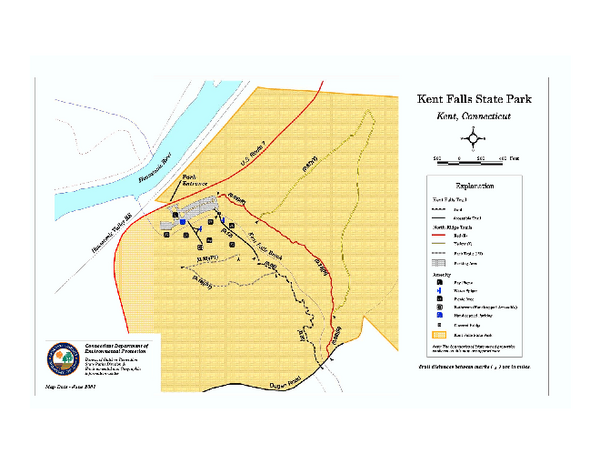 Kent Falls State Park trail map