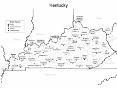 Kentucky Airports Map