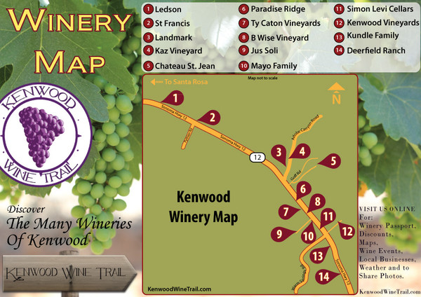 Kenwood Wine Tasting Map