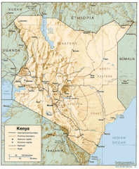 Kenya Tourist Map