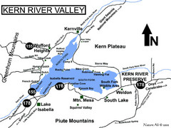 Kern River Valley Area Map