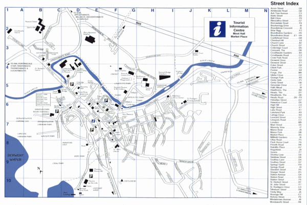 Map Of Keswick Area Keswick Tourist Map - Keswick England • Mappery