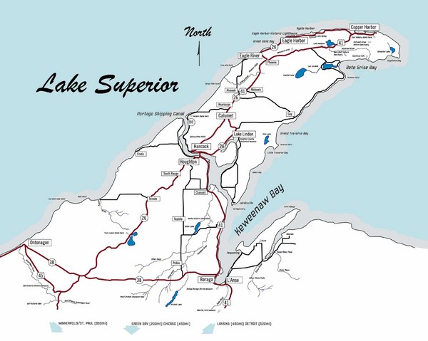 Keweenaw Peninsula Map