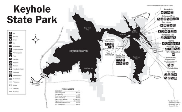 Keyhole State Park Map
