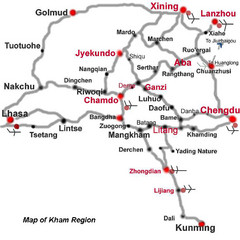 Kham Regional Map