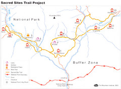 Khumbu Region Sacred Sites Trail Map