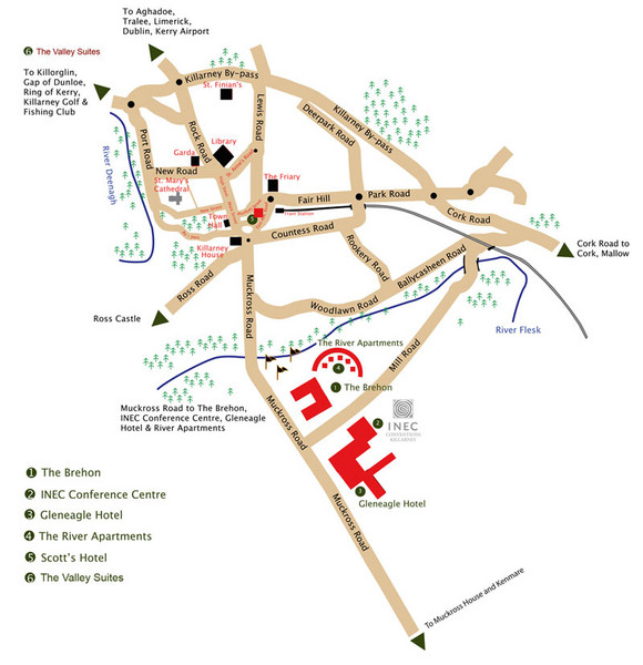 Killarney Tourist Map