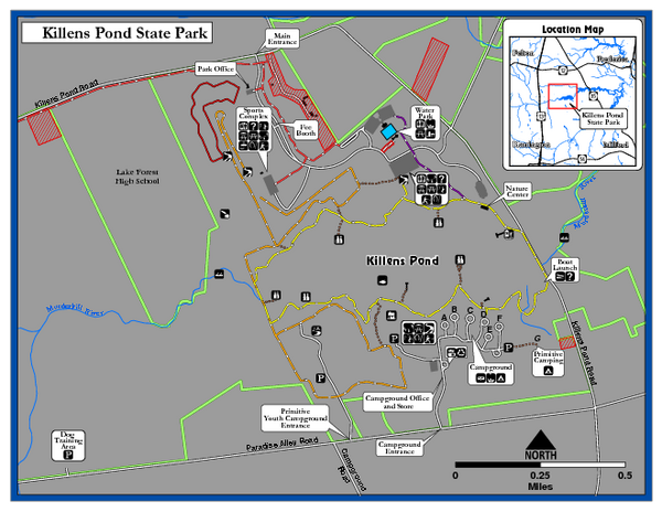 Killens Pond State Park Map
