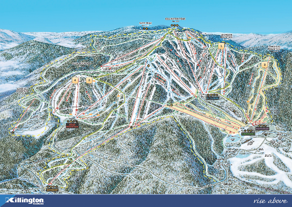 Killington Mountain Ski Map Killington Ski Trail Map 2008 - Killington Vermont • Mappery