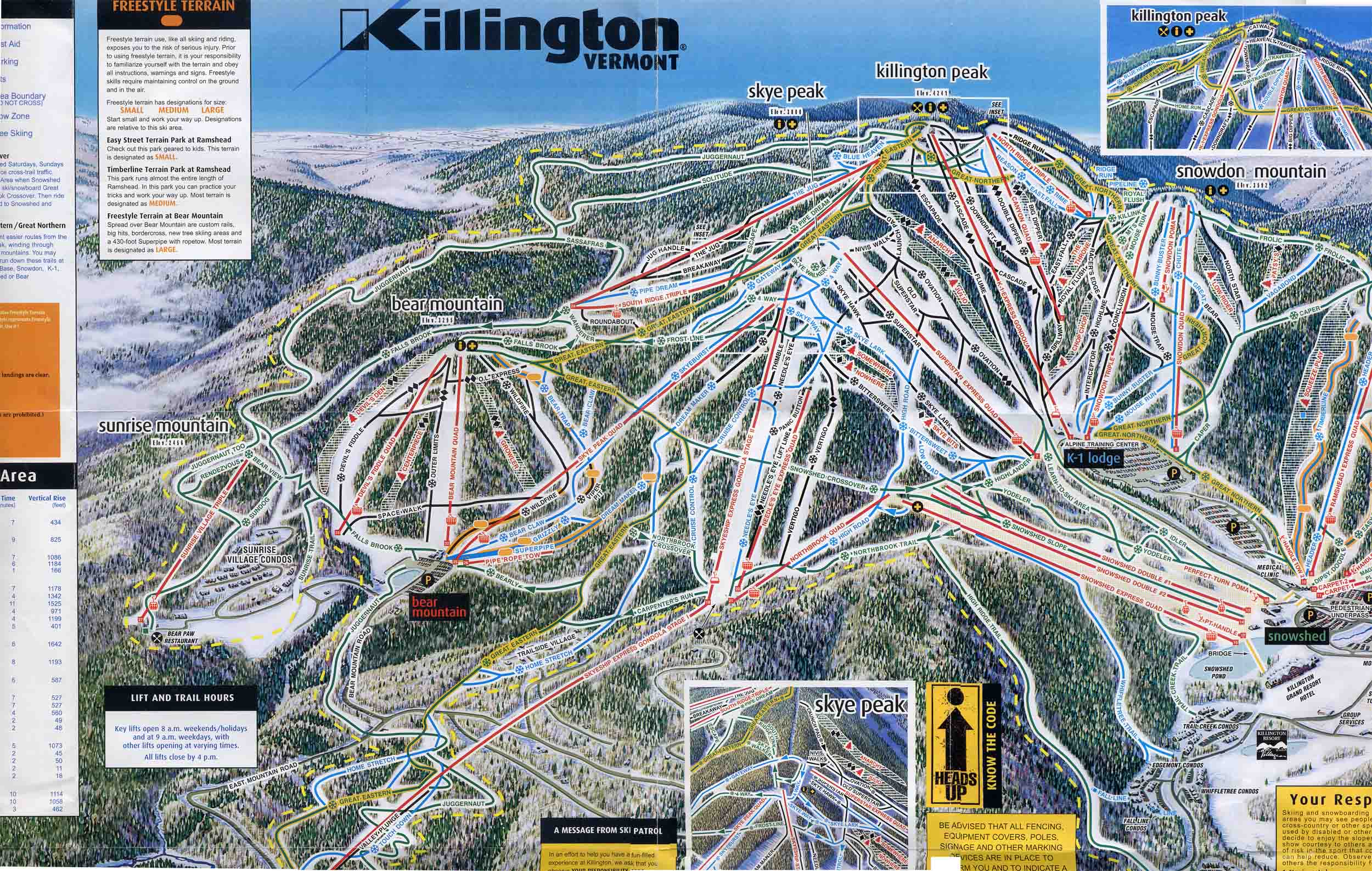 Killington Trail Map Killington Vermont USA • mappery