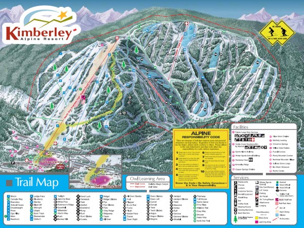 Kimberley Ski Trail Map