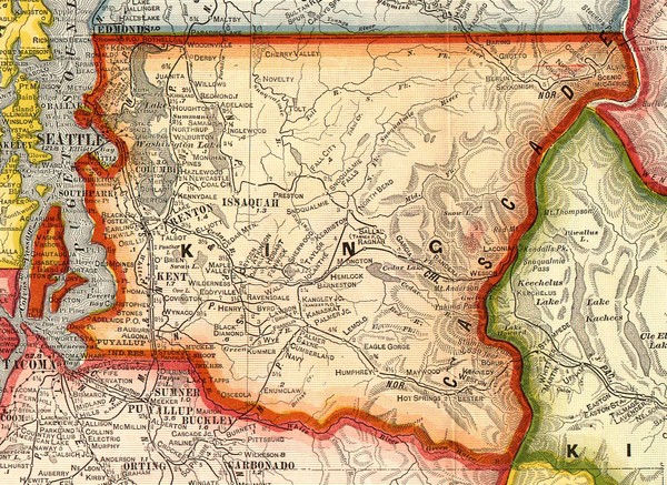 King County Washington, 1909 Map