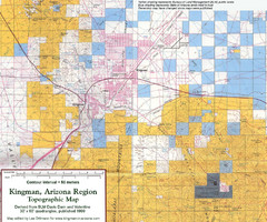 Kingman, Arizona Region Topographic Map