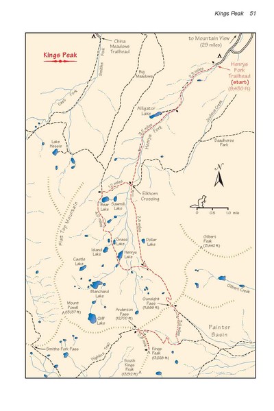 Kings Peak Trail Map